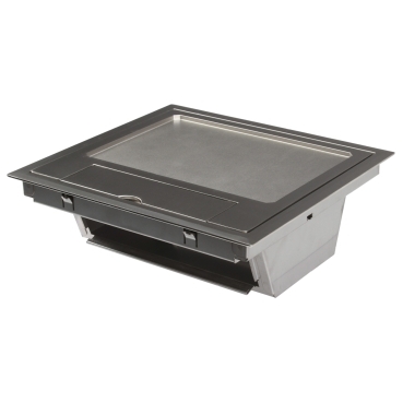 8 module floor box with recessed lid
