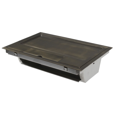 12 module floor box with recessed lid