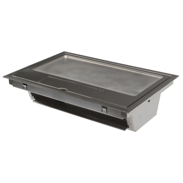 12 module floor box with recessed lid