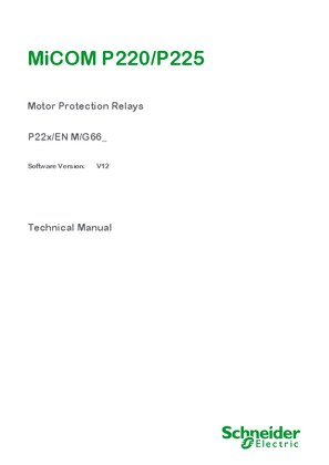 MiCOM P22x, Manual (global file) P22x/EN M/G66_
