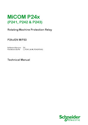 MiCOM P24x, Manual (global file) P24x/EN M/F63