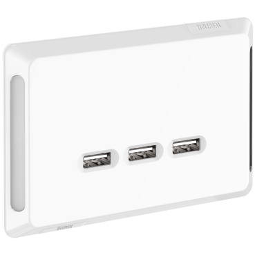 Clipsal Pro Series USB Charging Station, 3 Outlet Type A