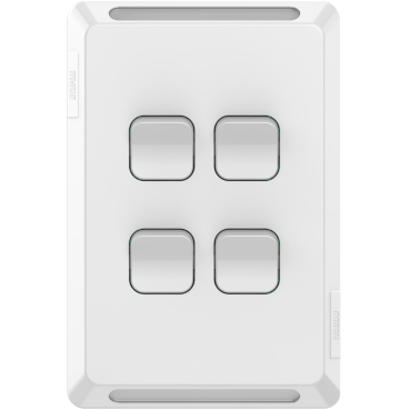 Pro Series, Gridplate And Skin, 4 Gang, Vertical/Horizontal Mount