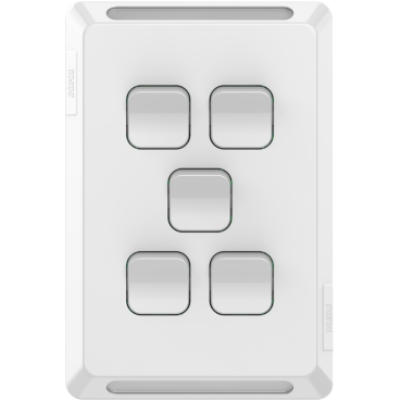 Pro Series, Gridplate And Skin, 5 Gang, Vertical/Horizontal Mount