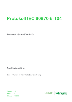 Easergy MiCOM P30 - Protokoll IEC 60870-5-104
