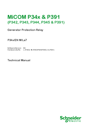 MiCOM P34x, Manual (global file) P34x/EN M/La7