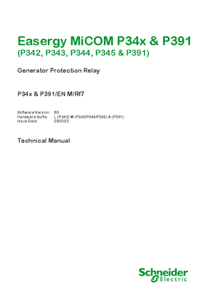 MiCOM P34x, Manual (global file) P34x/EN M/Rf7