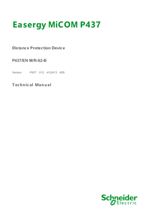 Easergy MiCOM P437, Manual (global file) P437/EN M/R-62