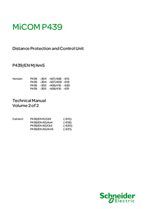 MiCOM P439, Manual (global file) P439/EN M/Am5