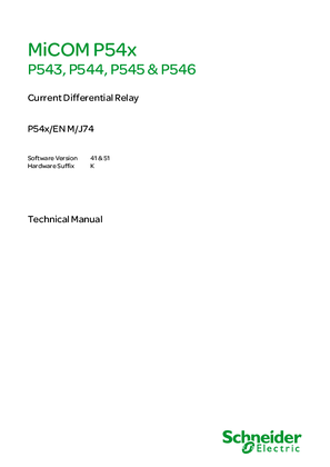 MiCOM P54x, Manual (global file) P54x/EN M/J74