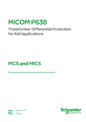 MiCOM P638, IEC -103 & IEC 61850