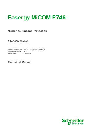 MiCOM P746, Manual (global file) P746/EN M/Oa2