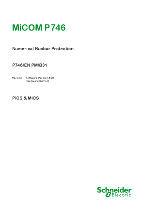 MiCOM P746, IEC 61850 PICS & MICS & ADL