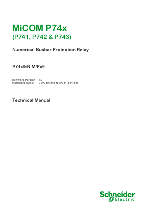 MiCOM P740, Manual (global file) P740/EN M/Pc9