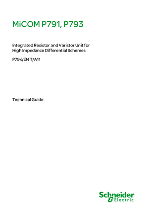 MiCOM P79x, Manual (global file) P79x/EN T/A11