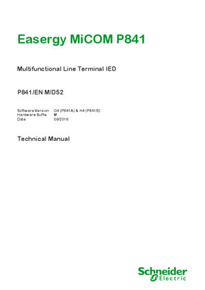 Easergy MiCOM P841, Manual (global file) P841_EN_M_D52__G4H4__M