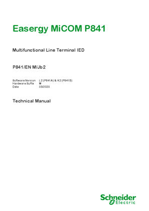 Easergy MiCOM P841, Manual (global file) P841_EN_M_Jb2__L2K2__M