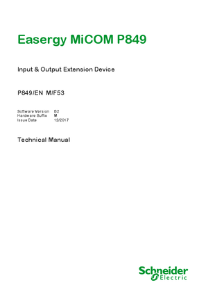 MiCOM P849, Manual (global file) P849/EN M/F53