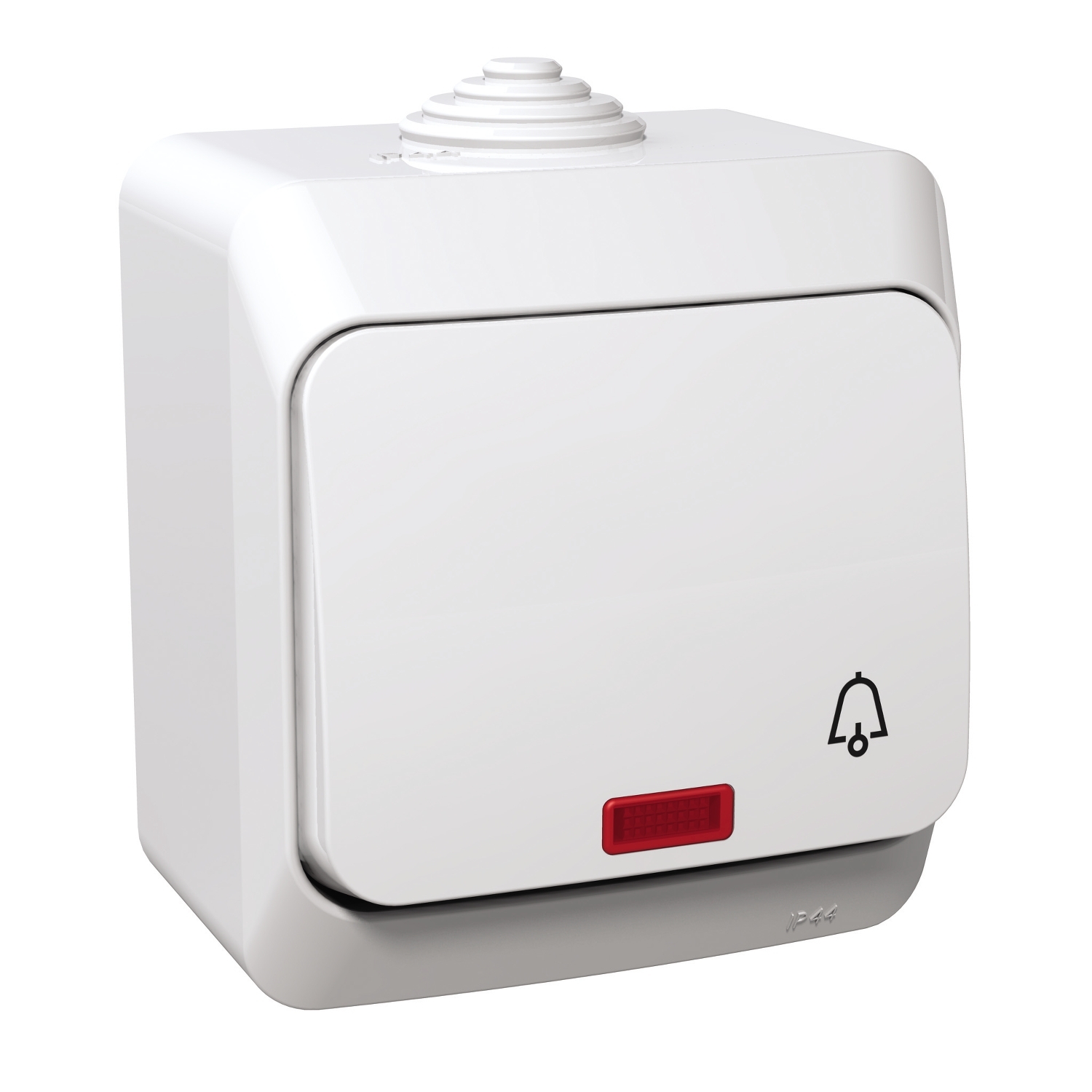 WDE000515 WDE000515 Cedar Plus - jednopolni taster - 16A, lokatorska lampica, simbol zvona, beli Cedar Plus, jednopolni taster, 16A, lokatorska lampica, simbol zvona, beli. signalna lampica: lokatorska lampica.