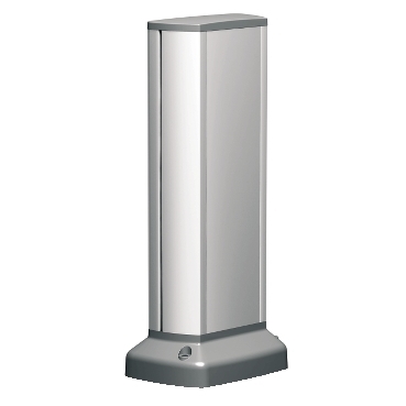 OptiLine 70 one-sided Post in aluminium with Unica wiring device