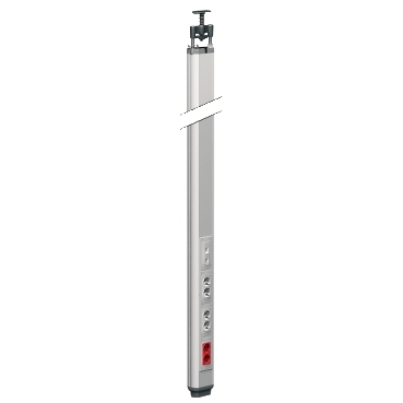 OptiLine 70 Pole, free-standing, tension-mounted. One-sided. Unica wiring device