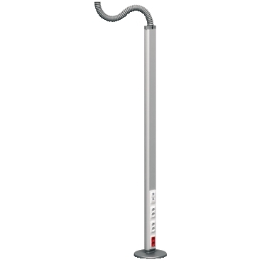 OptiLine 70 Pole free-standing and movable one sided. Altira wiring device, pin-earthed
