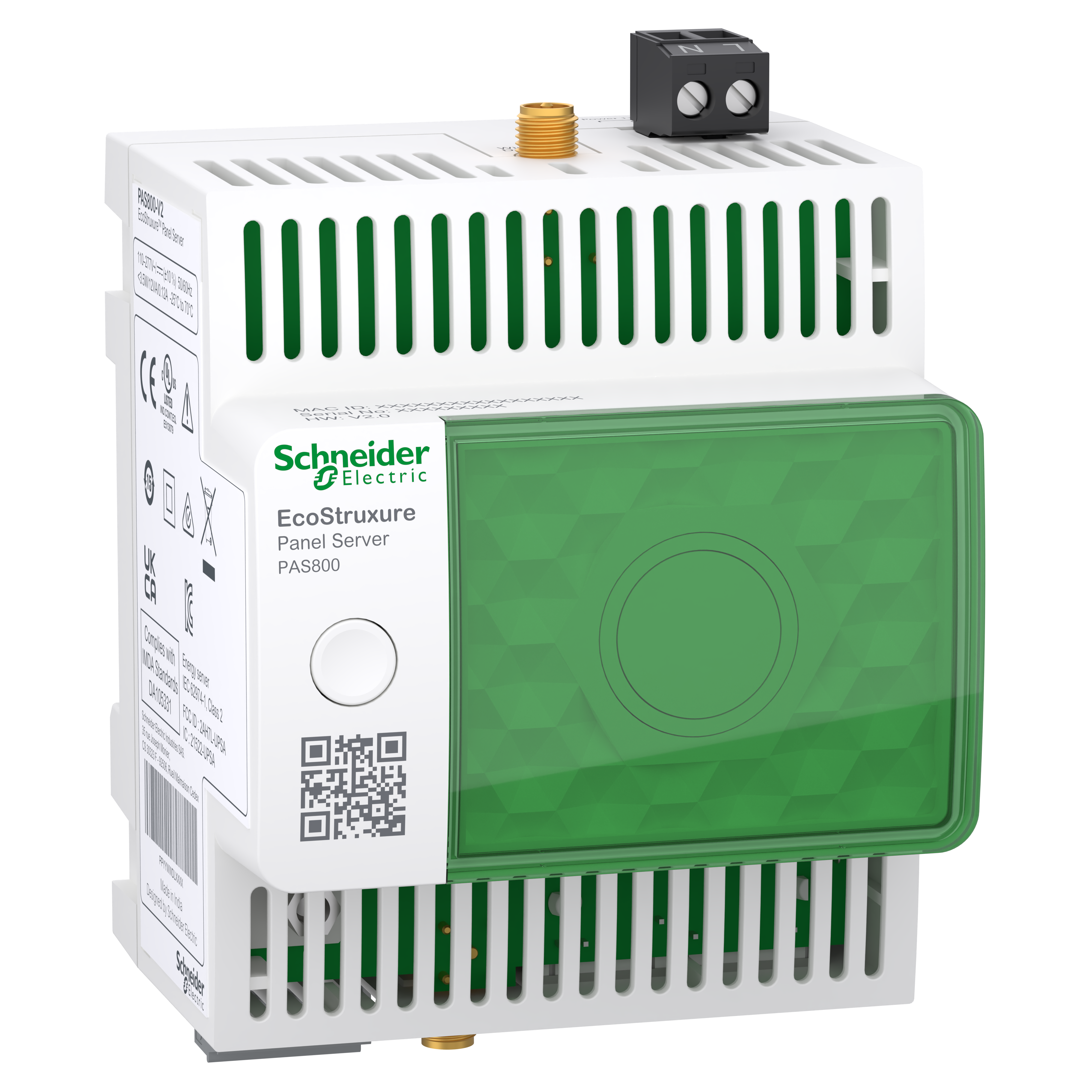 EcoStruxure Panel Server - advanced datalogger, energy server, 110-277 VAC/DC