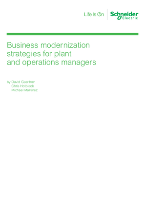 Business modernization strategies for plant and operations managers