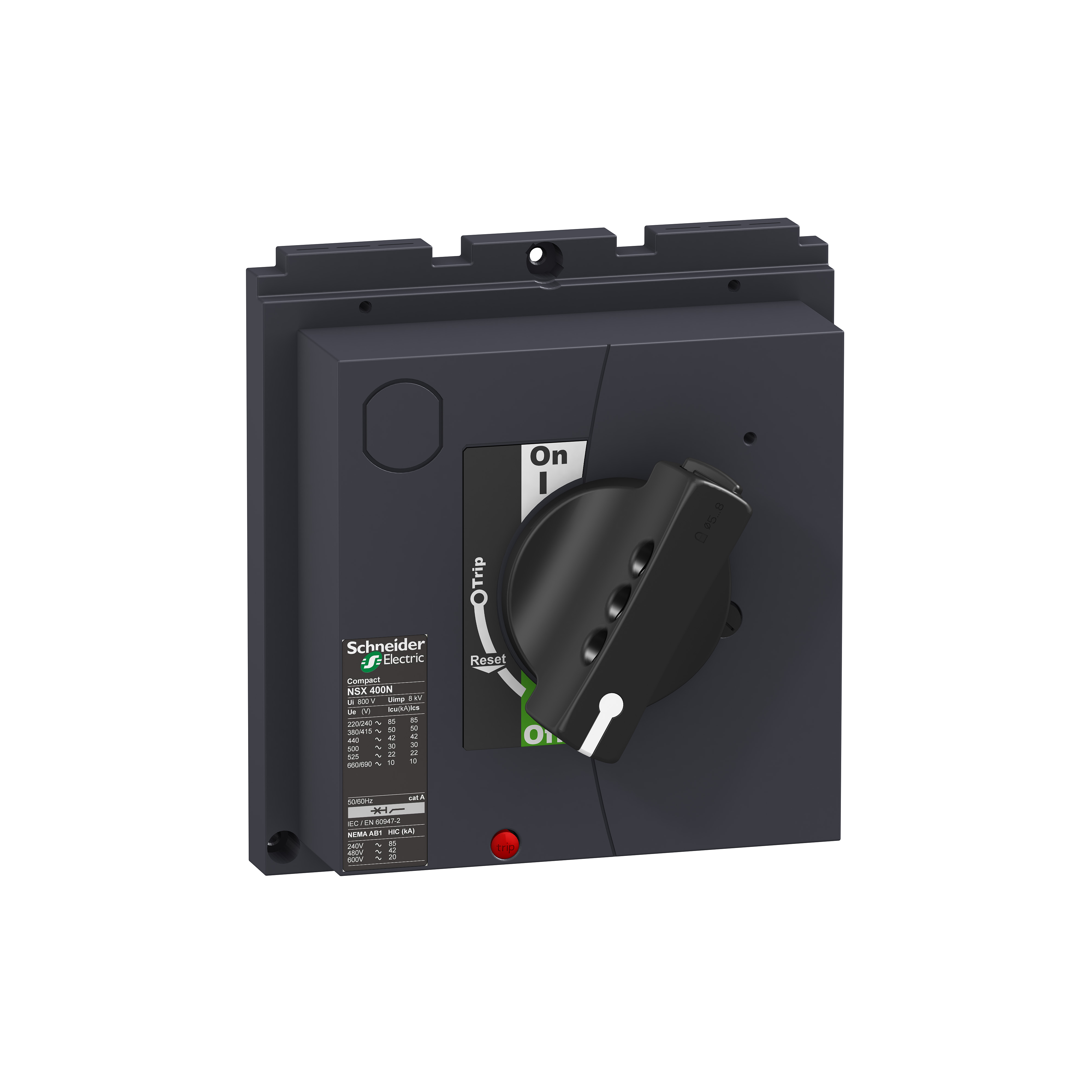 Direct rotary handle, ComPact NSX 400/630, black handle, IP40