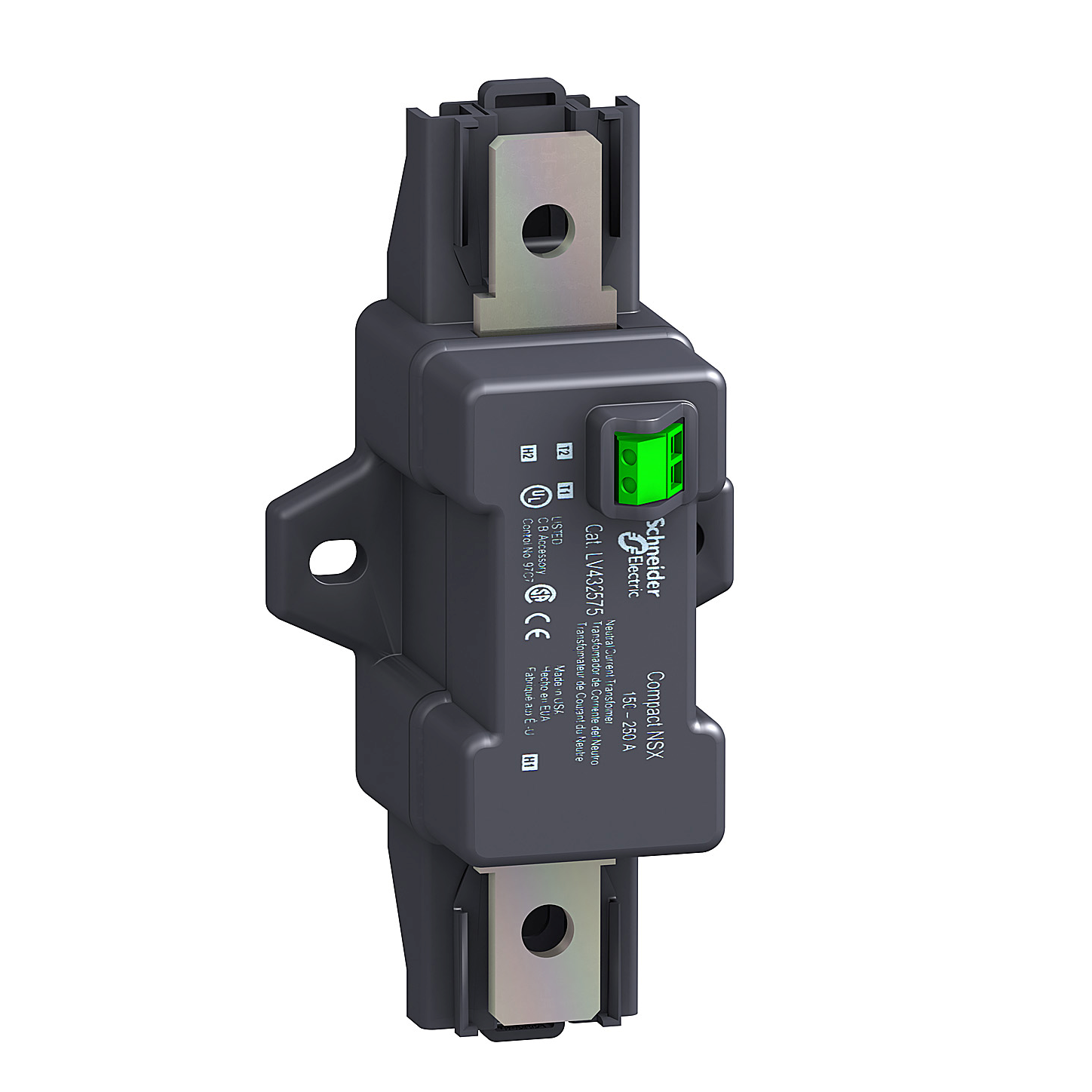 external neutral current transformer, ComPact NSX100, 25A to 100A, 3P breakers with Micrologic 5/6 trip unit