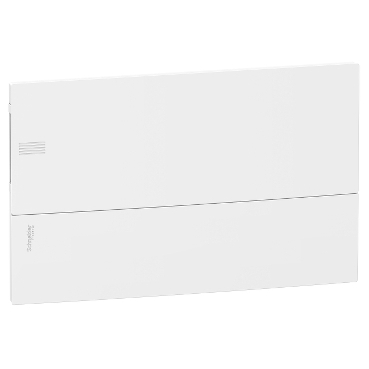 RESI9 MP Kiselosztó, teli ajtó, süllyesztett, 1x18 modul, PEN sín, komplett, fehér - MIP22118