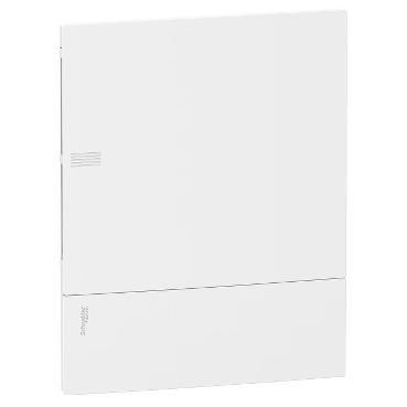 RESI9 MP Kiselosztó, teli ajtó, süllyesztett, 2x12 modul, PEN sín, komplett, fehér - MIP22212