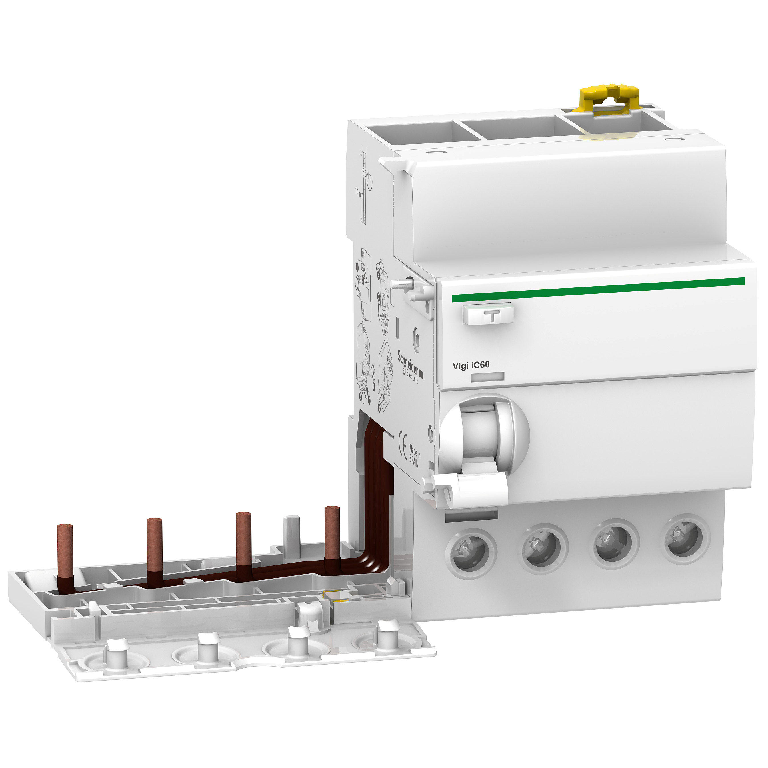Vigi iC60 - earth leakage add-on block - 4P - 63A - 300mA - AC type
