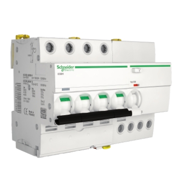 Acti9 iC60 DIN rail MCB with add-on Vigi module