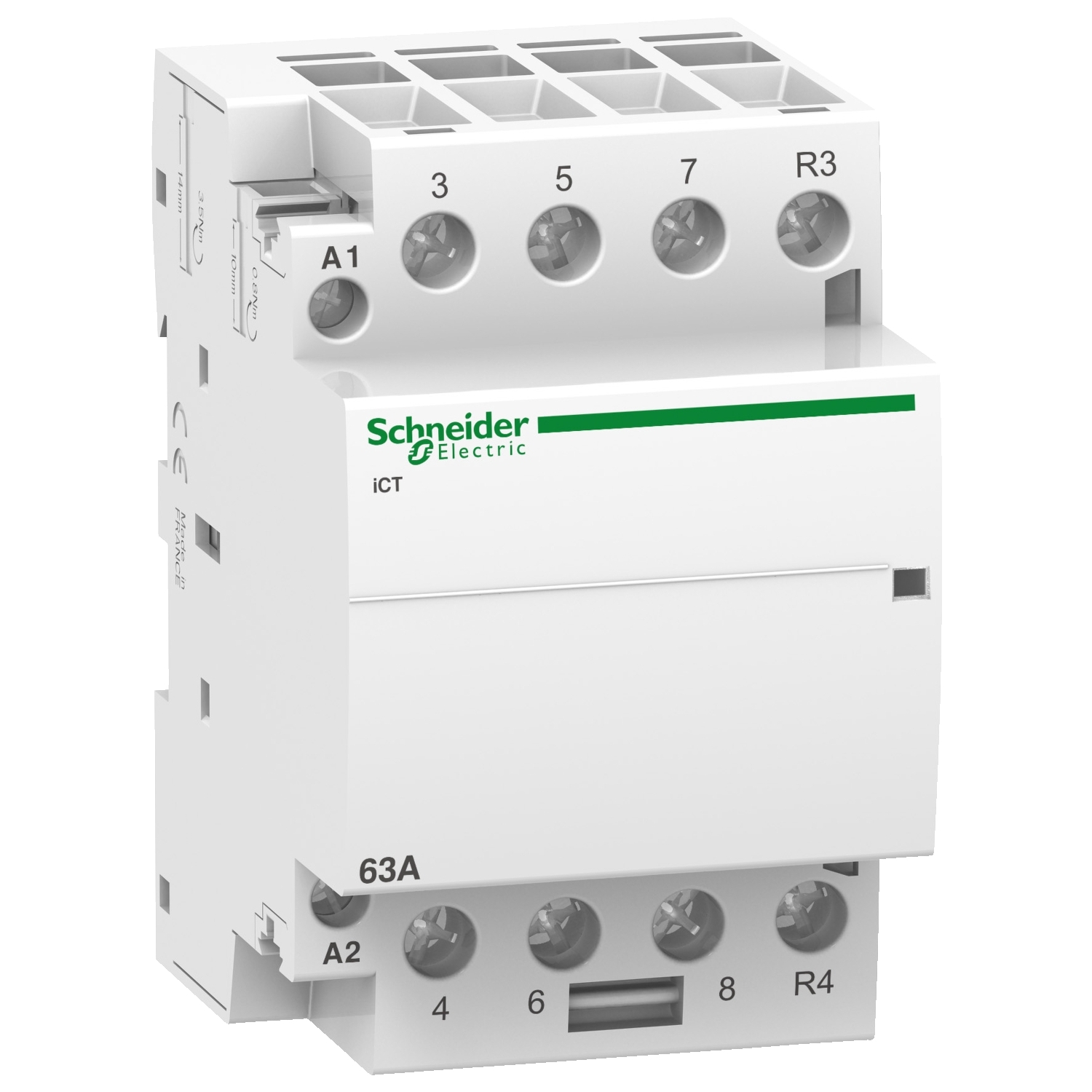 A9C20869 A9C20869 ICT 63 A 3 NO+1 NC 220..240 V 50 Hz kontaktor ICT 63A 3NO+1NC 220..240V 50Hz kontaktor. grupa proizvoda: Acti 9 - ime proizvoda: Acti 9 iCT - tip proizvoda ili komponente: kontaktor - primena ureÄ‘aja: motor - grejanje -hlaÄ‘enje - raspored kontakata: 3 NO + 1 NC - tip mreĹľe: AC - tip upravljanja: daljinsko upravljanje.