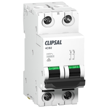 MCB commercial  2P 2 modules; Max 4; Clipsal