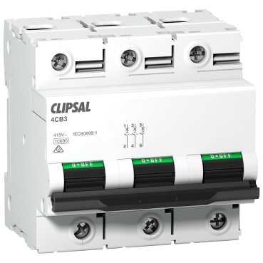 MCB commercial  3P 4.5 modules; Max 4; Clipsal