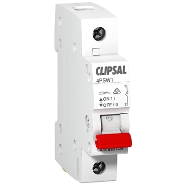 Isolator commercial  1P 1 module; Max 4; Clipsal