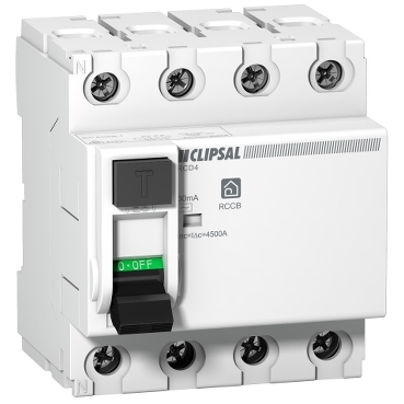 RCD residential  4P 4 modules; Max 4; Clipsal