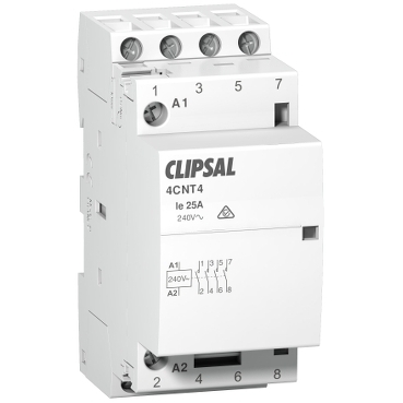 Clipsal MAX4 Contactor 25 A 240 VAC 4 NO 2 Modules