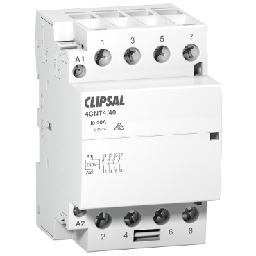 Contactor commercial AC1 3 modules; Max 4; Clipsal