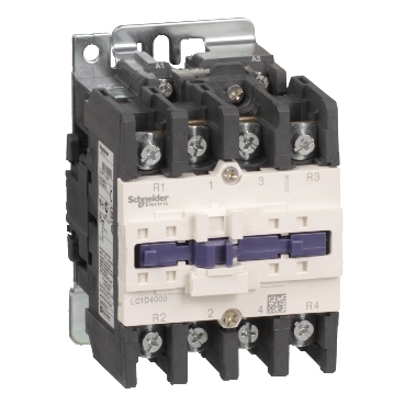 TeSys LC1D4000 contactor, 4 poles, screw clamp terminals or lugs, without cover, 60A