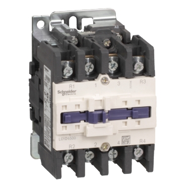 TeSys LC1D6500 contactor, 4 poles, screw clamp terminals or lugs, without cover, 80A