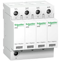  A9L08400 A9L08400 IPRD8 modularni odvodnik prenapona - 4P - 350V IPRD8modularni odvodnik prenapona, 4p, 350V. grupa proizvoda: Acti 9 - tip proizvoda ili komponente: izvlačivi odvodnik prenapona - primena uređaja: razvod električne energije - tip odvodnika prenapona: električna distributivna mreža. 