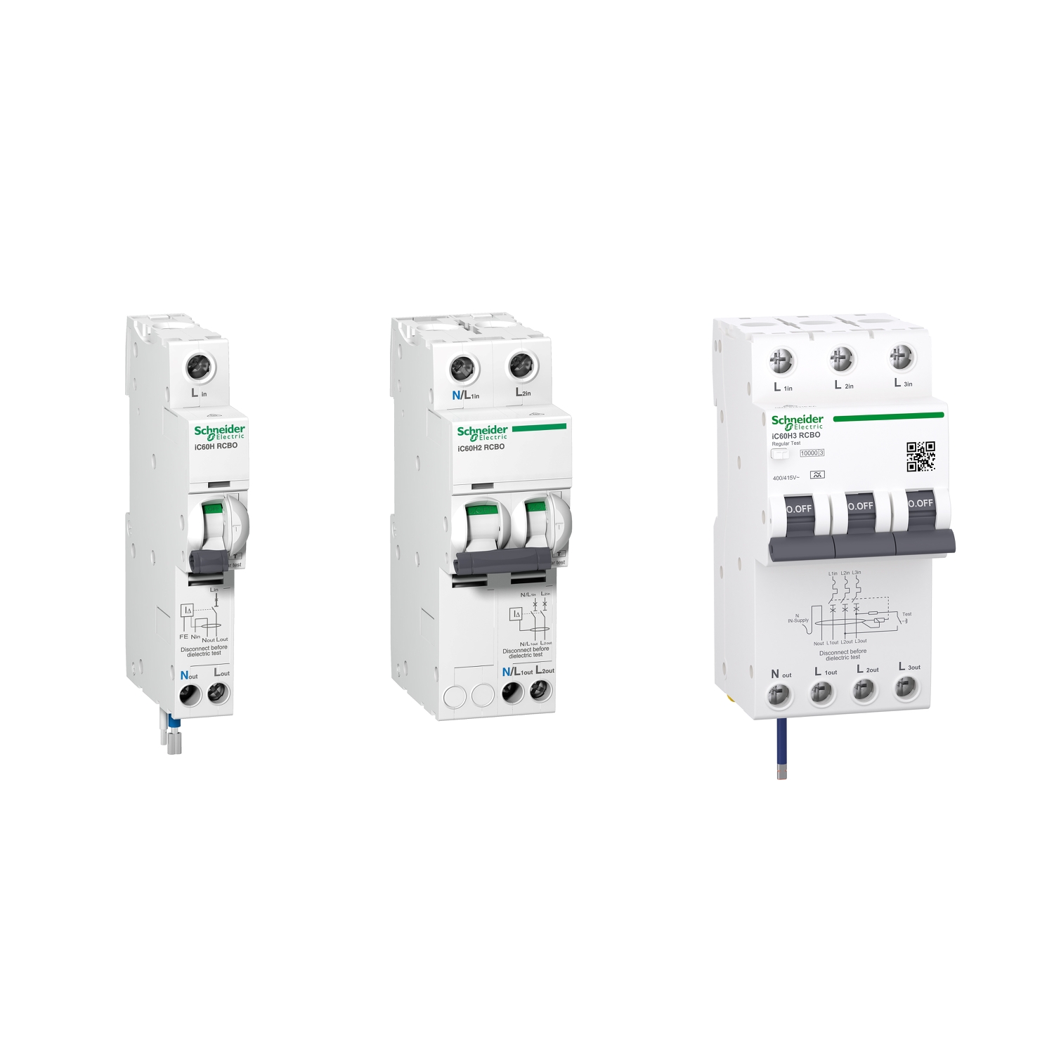 Residual current breaker with overcurrent protection (RCBO), Acti9 iC60H RCBO, 1P + Ns, 16A, 30mA, A type, 10000A