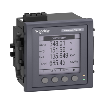 PM5111 Teljesítménymérő, MID, RS 485 (Modbus), min/max napló, riasztások, DO (kWh), 100-415 V AC