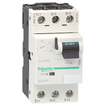 Thermal-magnetic circuit-breaker TeSys GV2RT, with screw clamp terminals, 0.25A to 23A