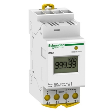 Acti 9 iME Schneider Electric DIN-rail energy meters for single-phase circuits up to 63A