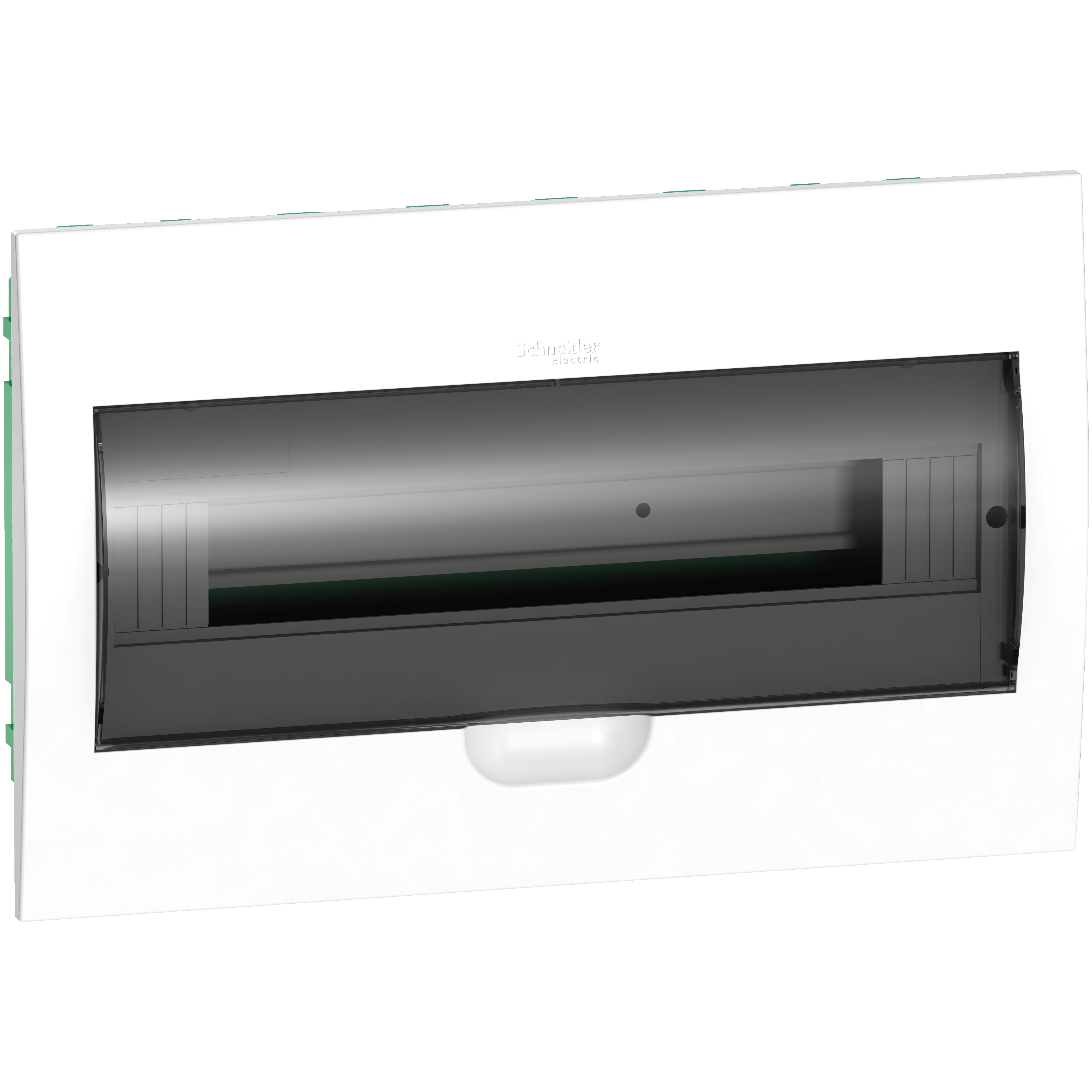 Easy9 - flush enclosure 18 modules - smoked door - with E/N term.blocks