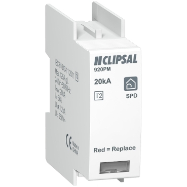 Clipsal Resi MAX, Cartridge SPD Imax 20 KA For 920RM/1